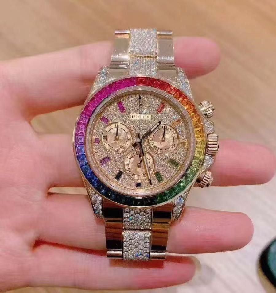 Automatic mechanical movement 100 Magician Men's watch Swiss watch 40mm silver dial K gold 18K rose gold case