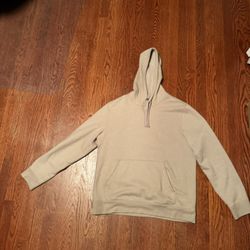 Men’s Tan/Biege TekGear Ultra Soft Fleece Hoodie Size Medium 