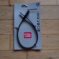 Meinuoka Lock 20" Zip-Tie, Steel Core Bike Lock, Lightweight Anti Theft Compact 3-Digit Resettable Combination Multi-Purpose Lock, Adjustable Cable Lo