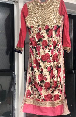 Floral straight kameez