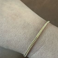 14kt Yellow Gold Franco Chain Bracelet 7”
