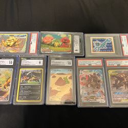 Graded Pokemon Card Lot PSA/CGC