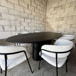 Dinning Set With 6 Chair - Coffee Table - End Table 