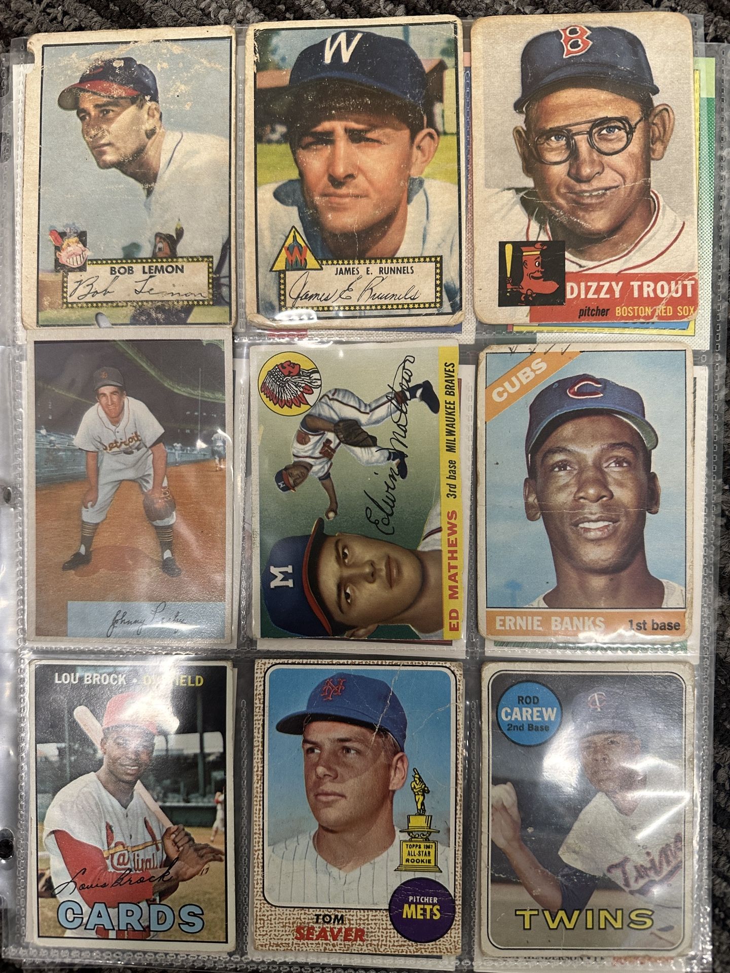 50-60s Baseball Cards Rookies Rare Vintage Trading