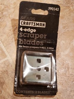 Sears Craftsman 4-Edge Scraper Blades Vintage Replacement 90142 NOS