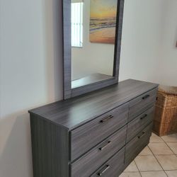 NEW DOUBLE DRESSER- With MIRROR--ASSEMBLED