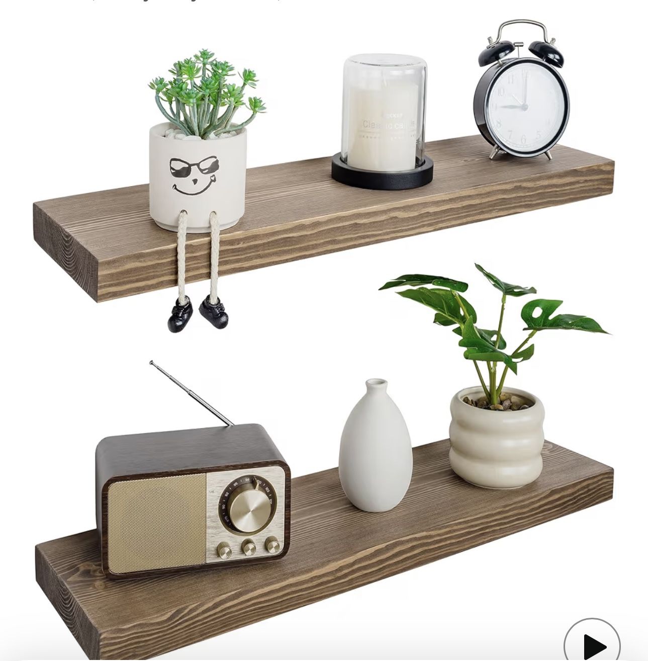 New! ✨Beautiful 30x6.7 Handmade Solid Wood Floating Shelves Retails For $70