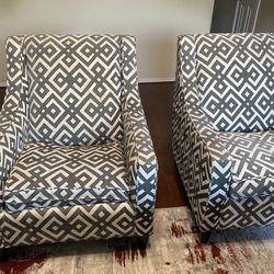 Gunmetal Accent Chairs (2)