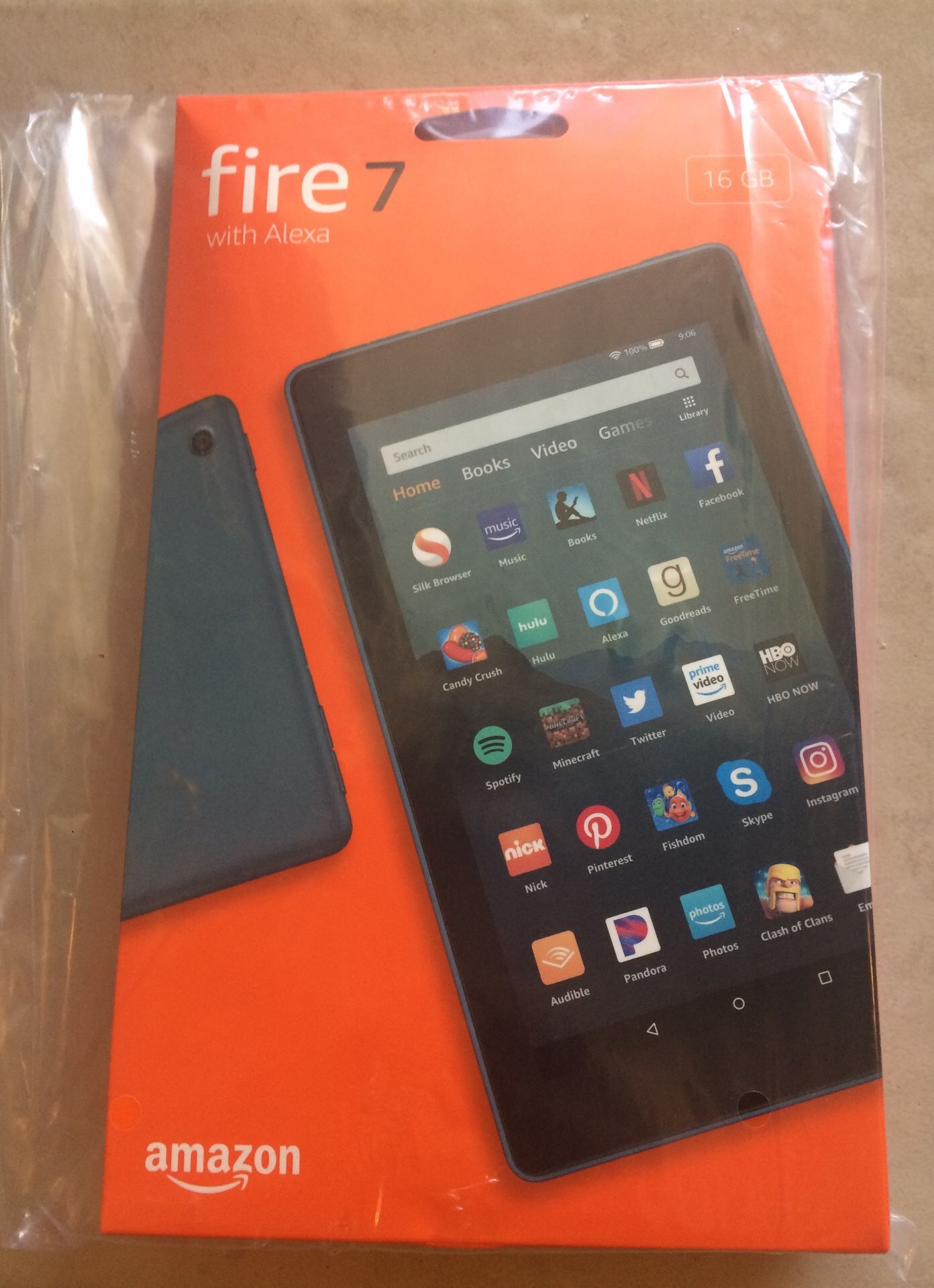 Amazon 16 gb Fire 7 Tablet- 9th Generation -Twilight Blue