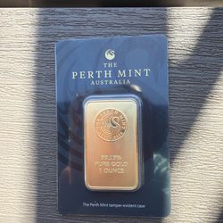 Perth Mint Australia Gold Bar 1oz