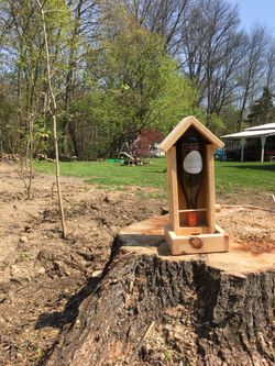 Handmade Wine Bottle Birdfeeder