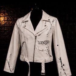Women’s Studded Punk Biker Jacket Small
