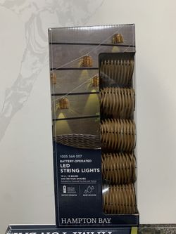 Hampton Bay Battery Led Rattan String Lights