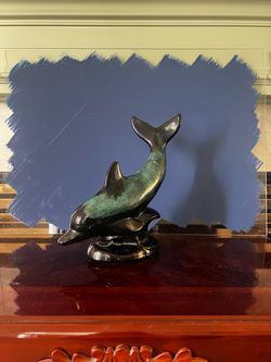 Ceramic Dolphin Figurine Sculpture