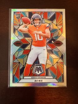 2024 Mosaic Bo Nix Stained Glass #SG-19 Denver Broncos