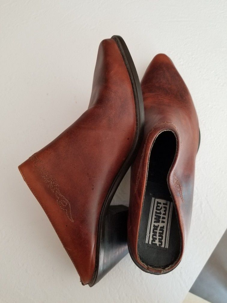 Code West Leather Boots, Slides Size 10
