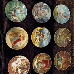 Antique Ceramic Nursery Rhyme Plates