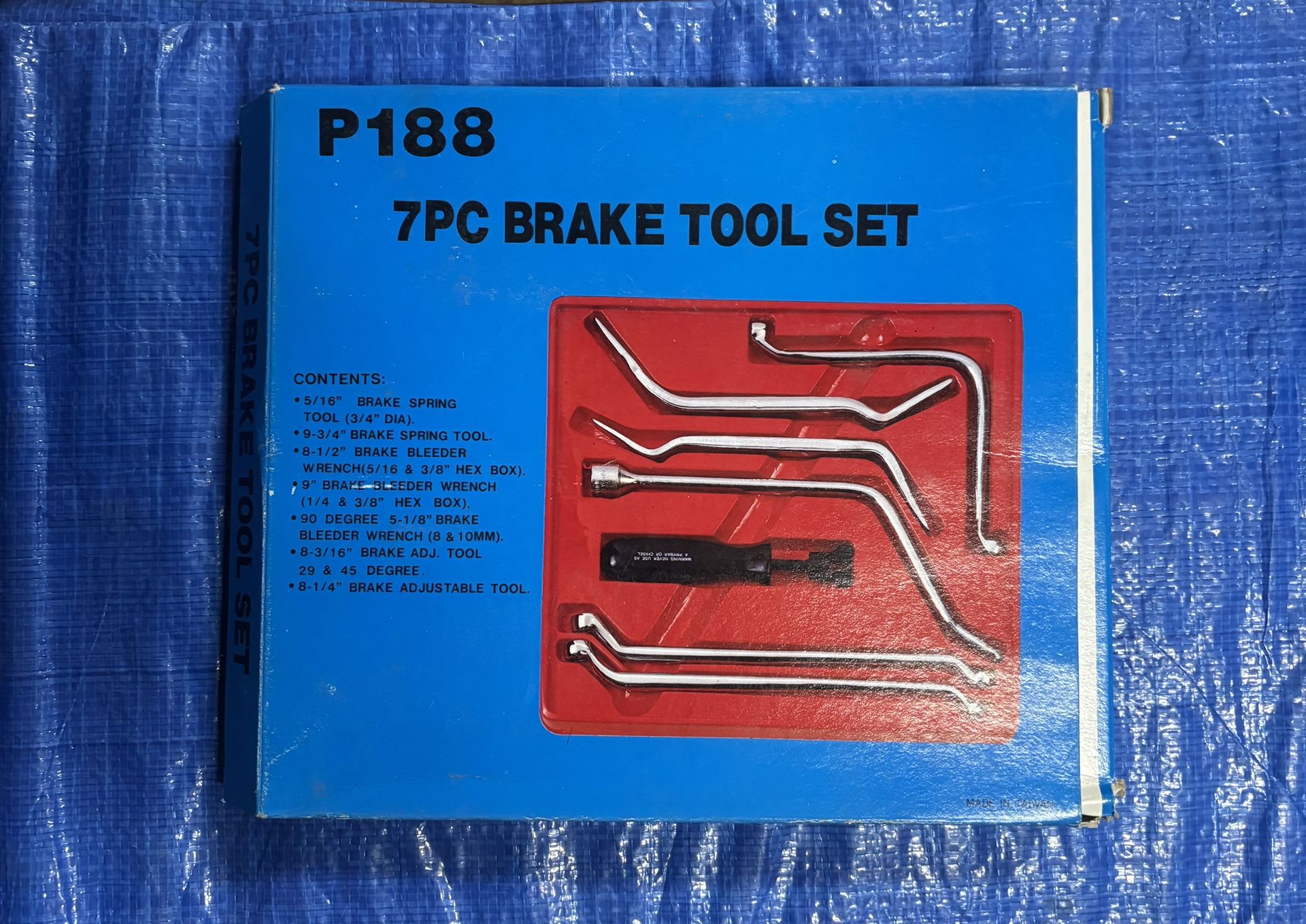 P188 7 Piece Brake Tool Set.