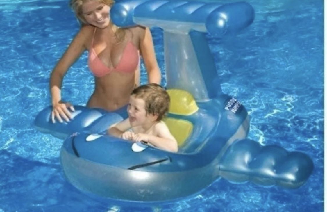 Baby/ Toddler Pool Float Blue Airplane