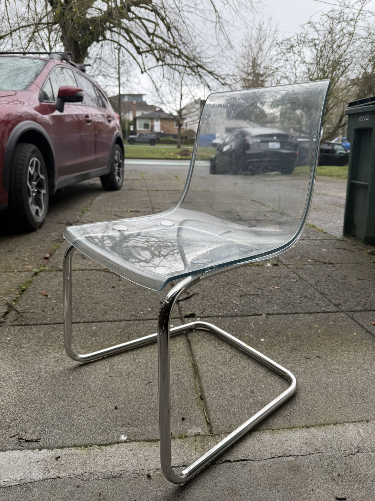 Clear Dining chairs (IKEA Tobias) $50 each