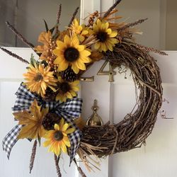 Beautiful Handmade Autumn wreath REDUCED -$23