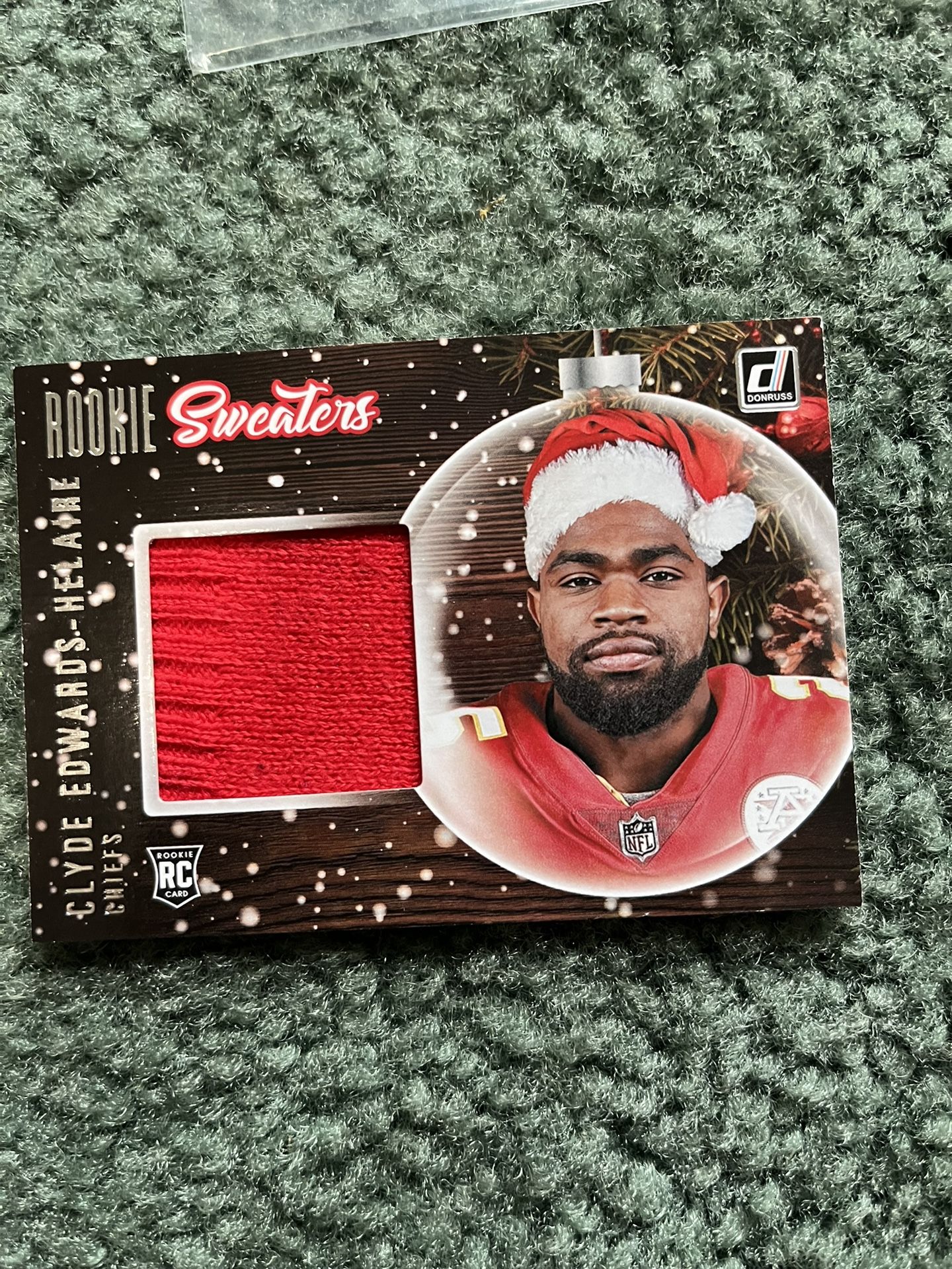 Clyde Edwards Helaire Rookie Sweaters Patch Cards