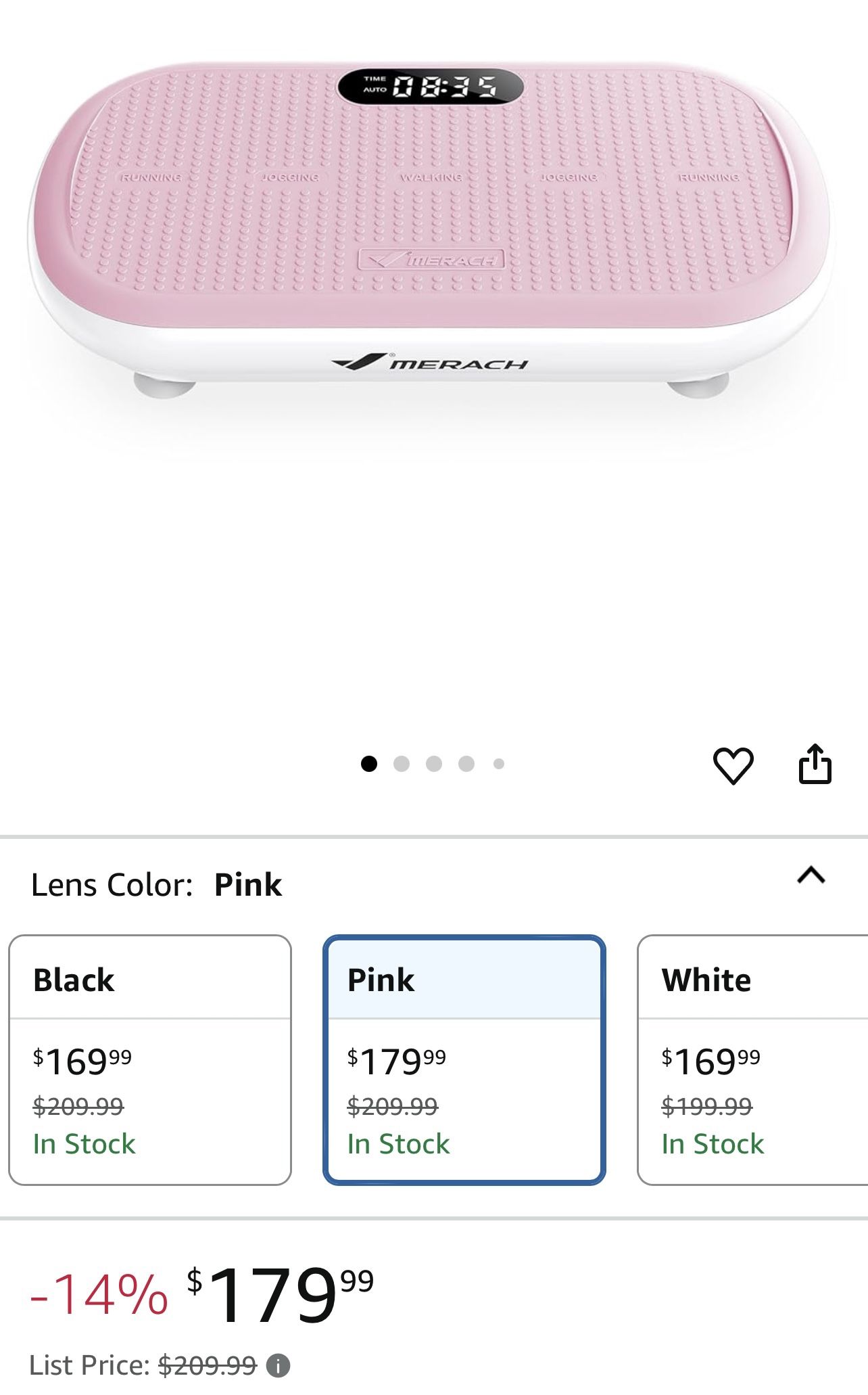 Brand New Pink Vibration Plate