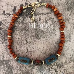 Ancient Himalayan Indo Tibetan Trade Old Antique Jewelry Glass, Eye Agate Beads