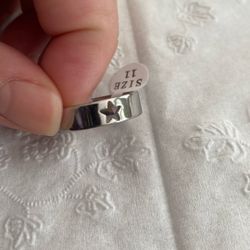 Silver Ring With Cute Star Cut Out