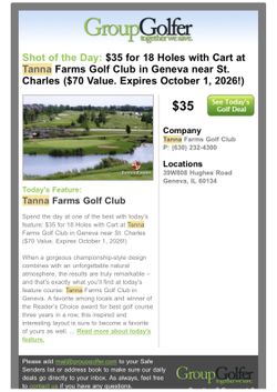 Tanna Farms Golf Course Certificates