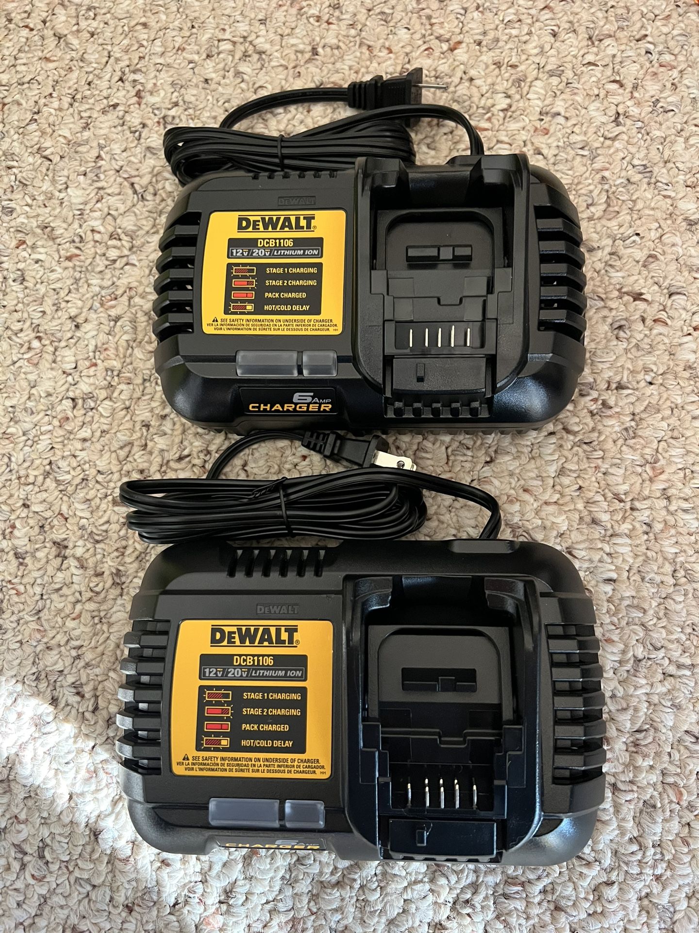 *NEW* Dewalt 60V/20V/12V 6AMP Fast Charger - $45/ Each