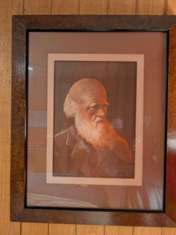 Charles Darwin Watercolor (signed)