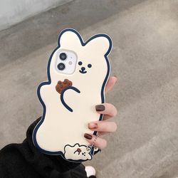 White Bear Iphone XR Silicone Case  