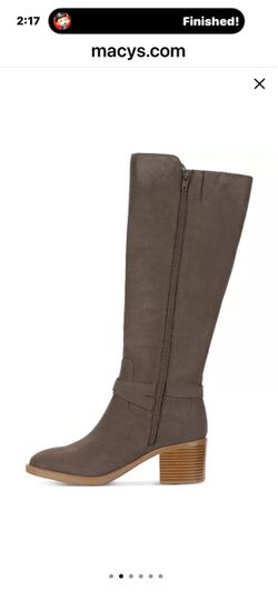 Macy’s Style & Co Taupe Suede Boots