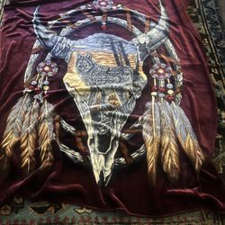 Southwestern design fleece blanket