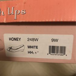 Womens Honey 9w Low Heel Wedge White