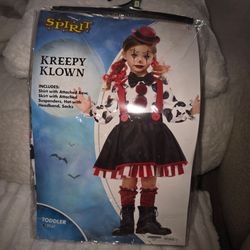 Spirit Kreepy Klown Toddler Halloween Costume 3T-4T