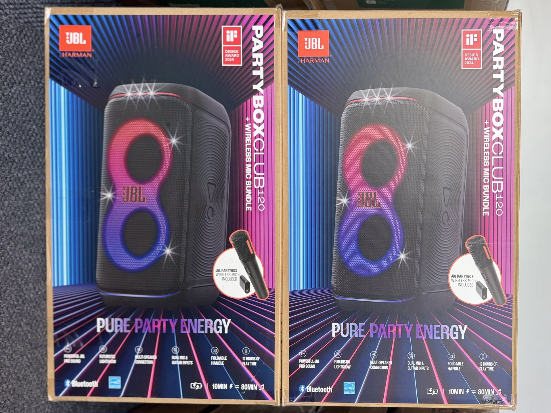 JBL PartyBoxClub120 Portable Speaker + Microphone