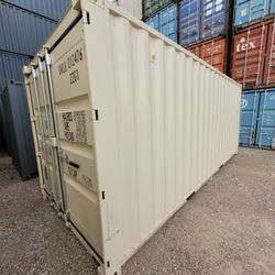 NEW 20ft Beige One Trip Shipping Containers For Sale 