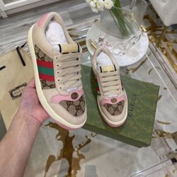 Gucci Screener GG Canvas Crystal Sneakers-Size 8