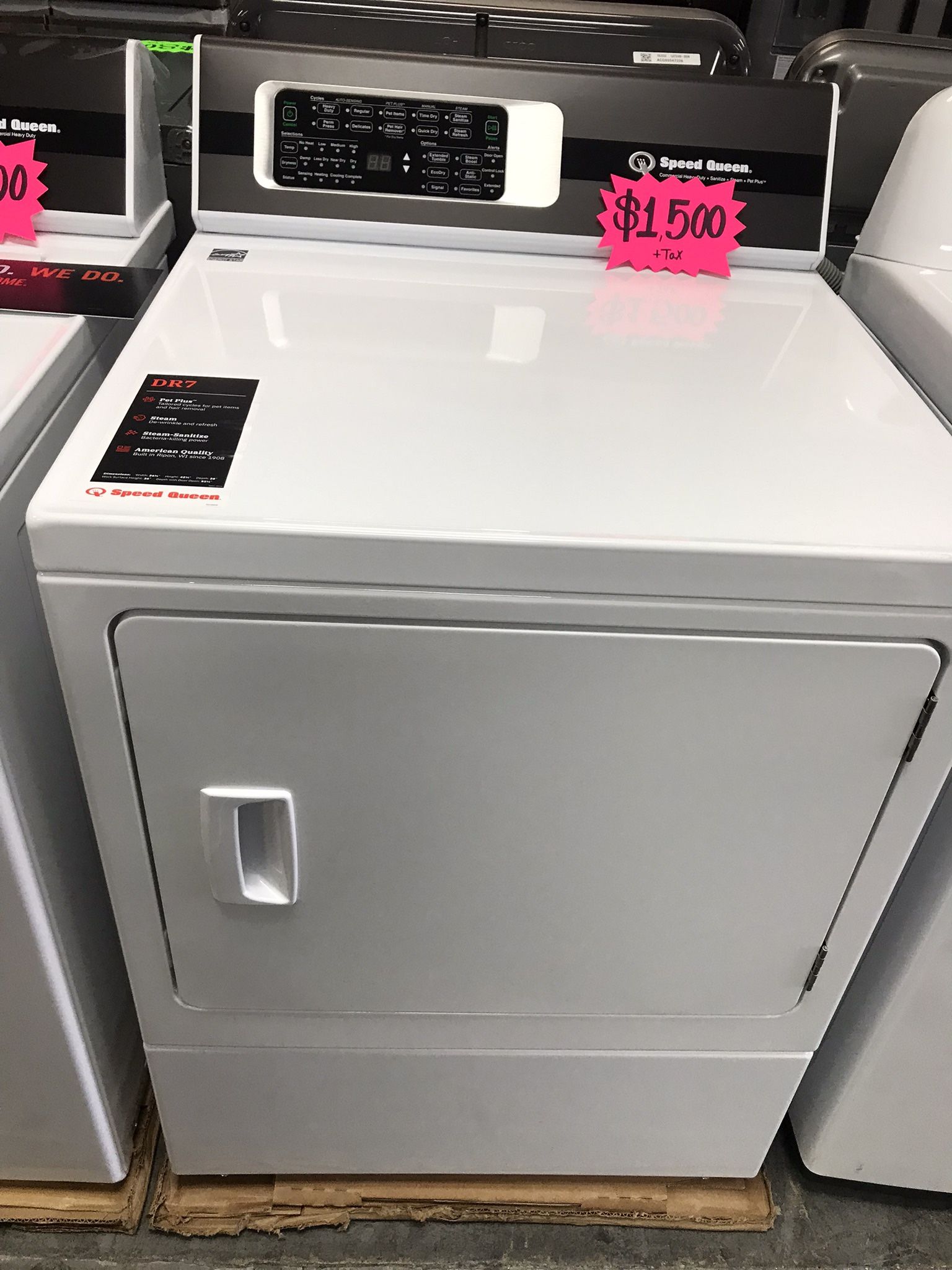 SPEED QUEEN COMMERCIAL HEAVY DUTY WASHER AND GAS DRYER SET BRAND NEW