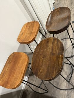 Solid Wood Island Stools