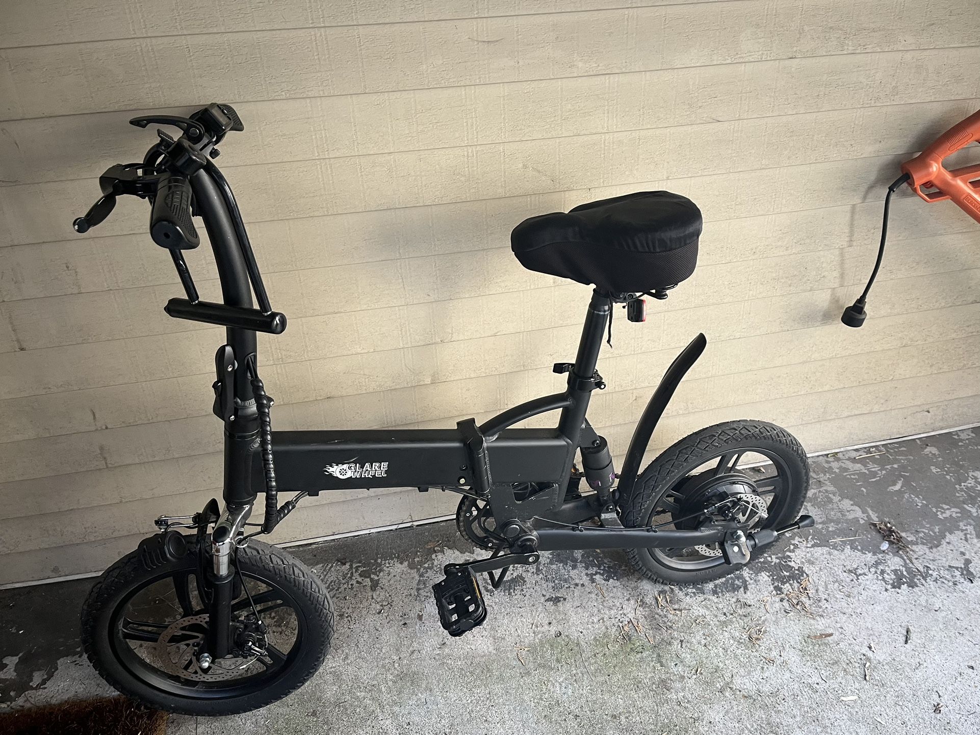 Glarewheel EB-X3BK 16 in. Foldable X3 Electric City Bike, Black