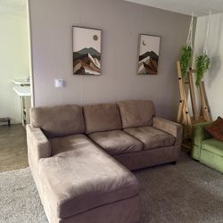 Brown Soft Sectional Couch