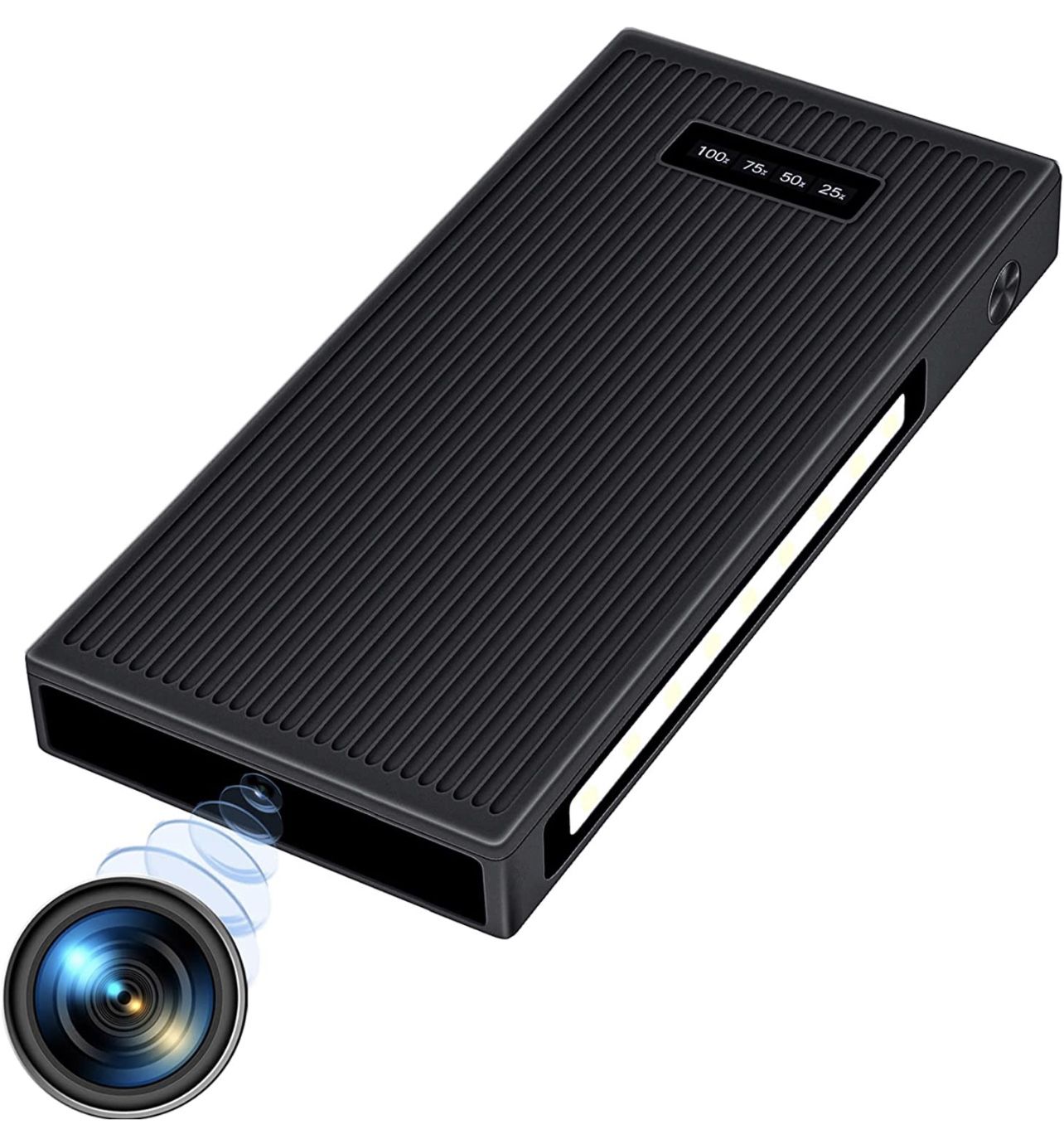 64GB Hidden Camera, 10000 mAh Spy Camera Portable FullHD1080P Nanny Cam with Gravity Sensor & Night Vision Hidden Spy Camera for Indoor Outdoor Home S