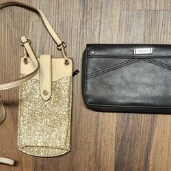 Lot of 2- Joe's Jeans Wristlet & A New Day Cell Phone Wallet w Strap, in Great Condition