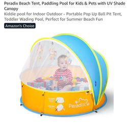 Peradix Kids Pop-Up Beach Tent Paddling Pool