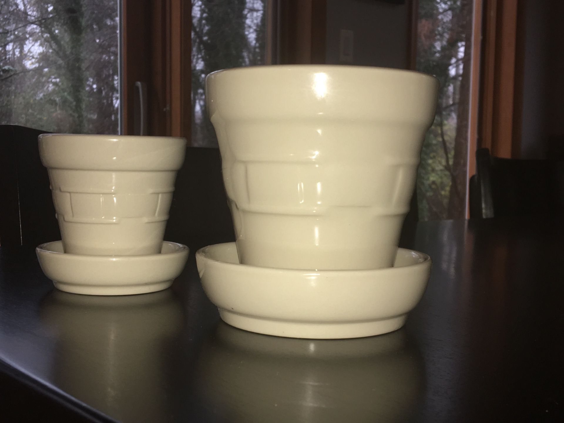 Longaberger Pottery - Flower Pots and Trivet