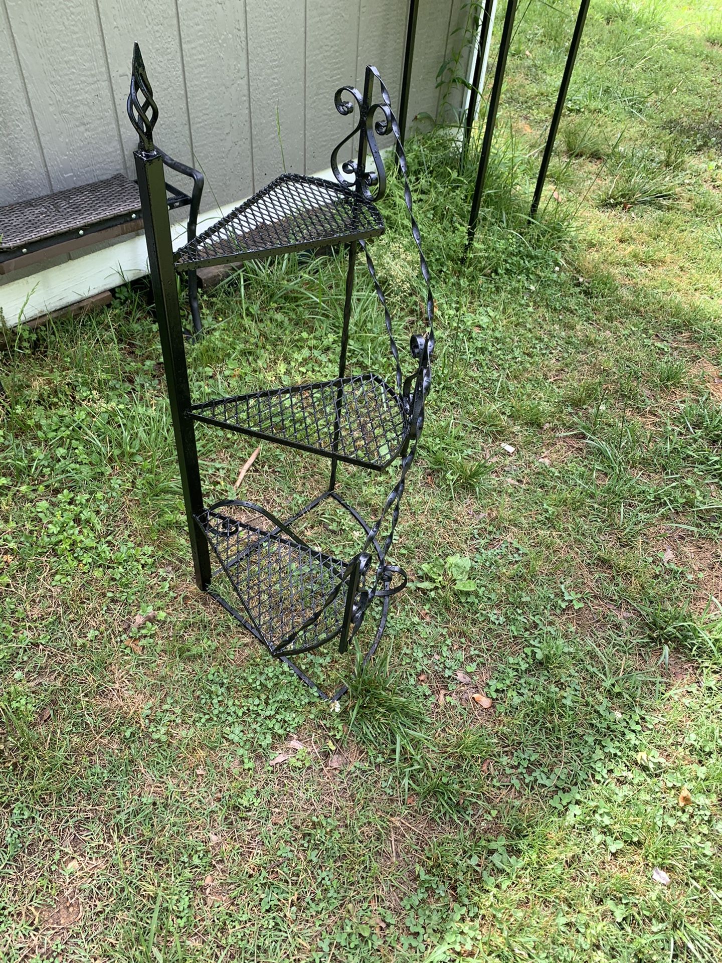 Vintage Wrought Iron Plant Holder