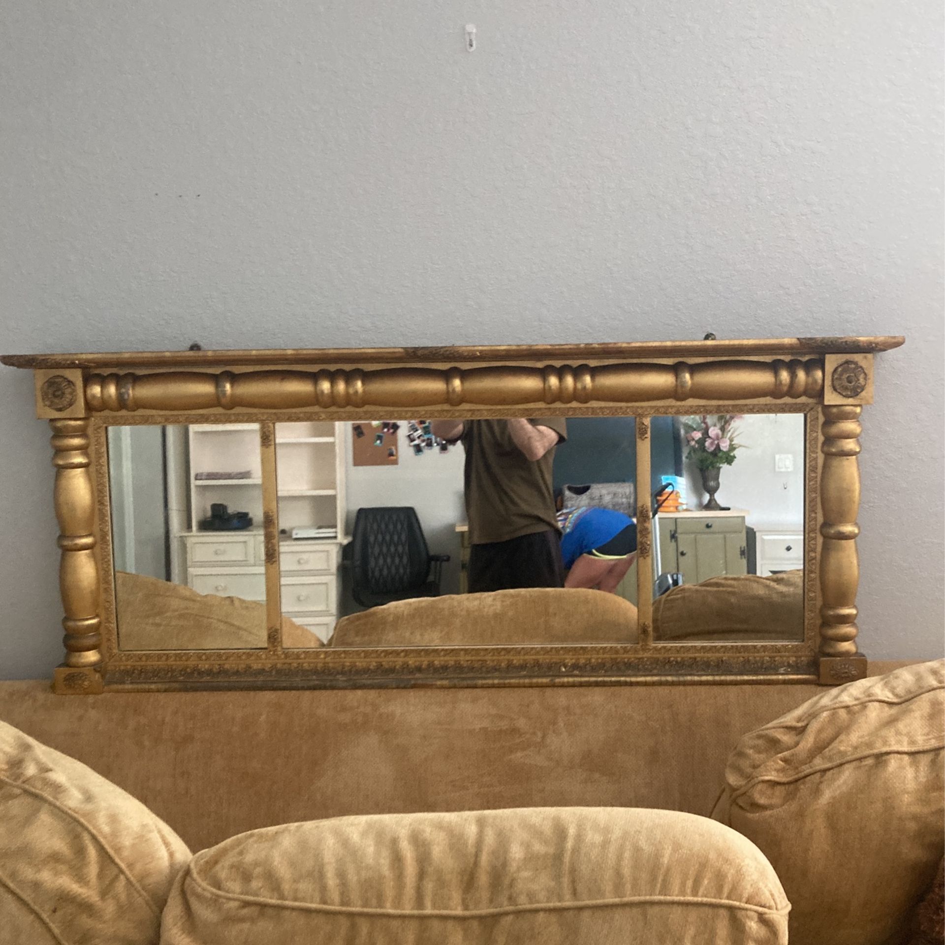 Mirror With Gold Frame Antique